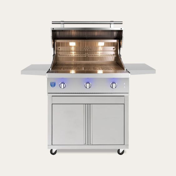 American Made Grills Muscle 60,000 BTU Built-In Natural Gas Power Burner  With Stainless Steel Lid - MUSPB2-NG