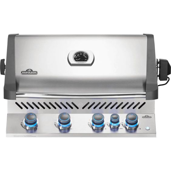 Napoleon Prestige 500 Built-in Propane Gas Grill with Infrared Rear Burner &amp; Rotisserie Kit - BIP500RBPSS-3