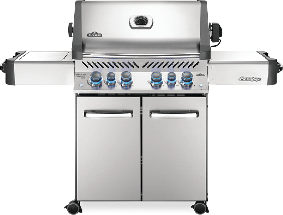 Napoleon Prestige 500 Propane Gas Grill With Infrared Rear Burner and Infrared Side Burner and Rotisserie Kit - P500RSIBPSS-3
