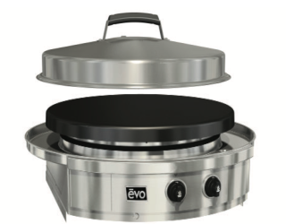 Evo Affinity 25G Drop-In Cooktop Stainless Steel Gas BBQ Grill - Propane - 10-0095
