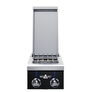 Delta Heat 12" Double Side Burner Black Control Panel - Natural Gas - DHSB2-KDN