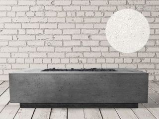 Prism Hardscapes Tavola 8 Fire Pit Table- Liquid Propane- Ultra White- PH-473-5LP