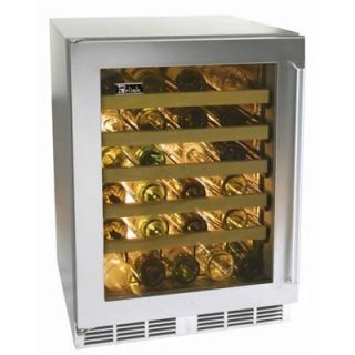 Perlick Signature Series 24-Inch Right-Hinge Outdoor Undercounter Single Zone Wine Reserve - Panel Ready Glass Door - HP24WO-4-4R