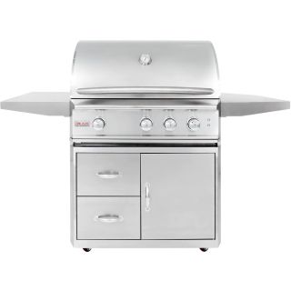 Blaze Professional LUX 34-Inch 3-Burner Freestanding Natural Gas Grill With Rear Infrared Burner - BLZ-3PRO-NG + BLZ-3PRO-CART