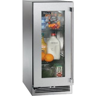 Perlick Signature Series 15-Inch 2.8 Cu. Ft. Left Hinge Outdoor Rated Undercounter Refrigerator - Panel Ready Glass Door - HP15RO-4-4L