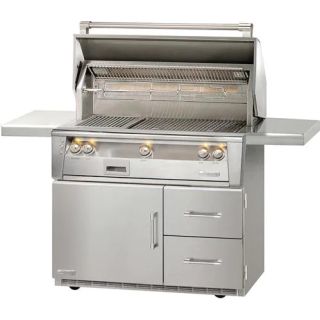 Alfresco ALXE 42-Inch Freestanding Propane Gas Grill On Refrigerated Cart With Sear Zone And Rotisserie - ALXE-42SZRFG-LP