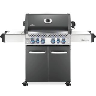 Napoleon Prestige 500 Propane Gas Grill with Infrared Rear Burner and Infrared Side Burner - Charcoal Gray - P500RSIBPCH-3