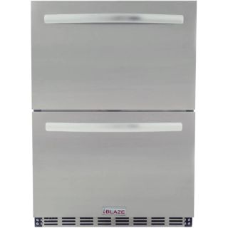 Blaze 23.5-Inch 5.1 Cu. Ft. Outdoor Rated Stainless Steel Double Drawer Refrigerator - BLZ-SSRF-DBDR5.1