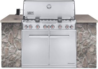 Weber Summit S-660 Built-In Natural Gas Grill With Rotisserie & Sear Burner - 7460001