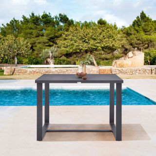 Armen Living Argiope Outdoor Patio Bar Height Dining Table in Aluminum- ARMAGRIOP