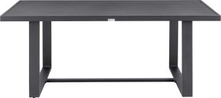 Armen Living Argiope Outdoor Patio Dining Table in Aluminum- ARMARGT