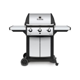 Broil King Signet 320 Freestanding Stainless Steel BBQ Gas Grill with Dual Tube Burners - Propane - 986854 / 986857