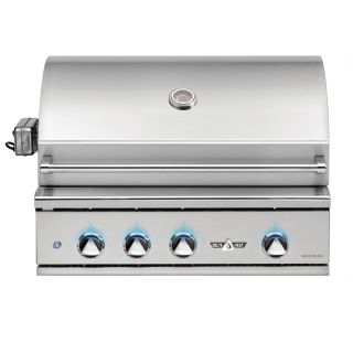 32" Delta Heat Gas Grill with Rotisserie, White Control Panel- LP- DHBQ32R-WL