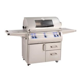 Fire Magic Echelon Diamond E790s "A" Series Freestanding Gas BBQ Grill with Flush Mounted Single Side Burner and Magic View Window - Propane - E790s-8EAP-62-W