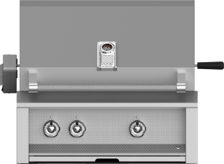 Hestan 30" Built-In Grill with Rotisserie and U-Burner-Stainless Steel-Natural Gas