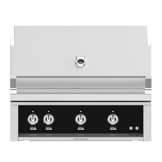 Hestan 36" Built-In Grill with Sear, Rotisserie and U-Burner-Stealth-Black-Natural Gas