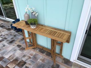 Royal Teak Bar Drop Leaf Table 64" - BTDL64