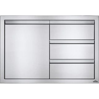 Napoleon 36-Inch Stainless Steel Single Door and Triple Drawer - BI-3624-1D3DR