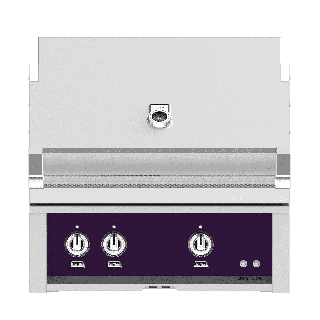 Hestan Steeletto 30" Built-in Grill with Trellis and Rotisserie-Purple-Natural Gas