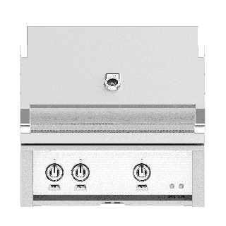 Hestan Steeletto 30" Built-in Grill with Trellis, and Rotisserie-White-Propane