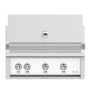 Hestan Steeletto 36" Built-in Grill Trellis, with Sear, and Rotisserie-White-Propane