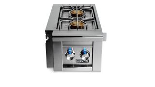 Lynx Cart Mounted Double Side Burner LP - LCB2-3-LP