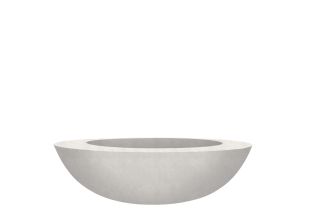 Prism Hardscapes Moderno 70 Fire Bowl in Ultra White- Liquid Propane Electric Ignition- PHWB-441-5LP