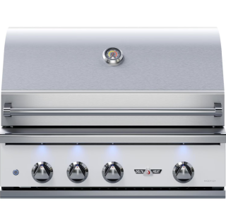 32" Delta Heat Gas Grill with Rotisserie, White Control Panel- NG- DHBQ32R-WN
