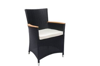 Helena Chair Black / White Cushion - HEFWBL