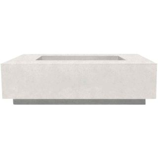 Prism Hardscapes Tavola 1 56-Inch 65,000 BTU Natural Gas Rectangular Fire Pit Table - Ultra White- PH405-5NG