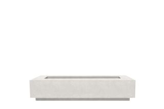 Prism Hardscapes Tavola 110 Fire Pit Table- Liquid Propane- Windguard- Ultra White- PH-439-5LP
