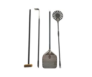 WPPO Pro Aluminum 4 Piece Wood-Fired Pizza Oven Utensil Kit - WKPA-01