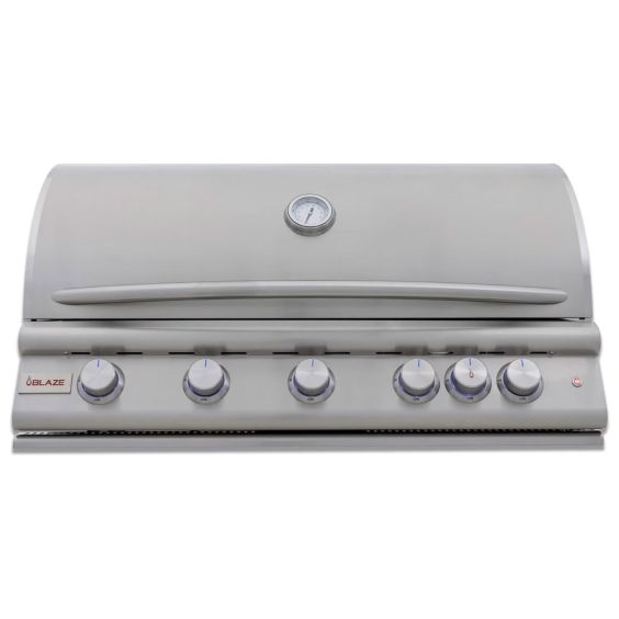 Blaze Premium LTE+ 40-Inch 5-Burner Built-In Natural Gas Grill W/ Rear Infrared Burner &amp; Lift-Assist Hood - BLZ-5LTE3-NG