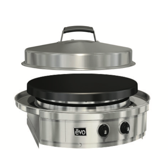 Evo Affinity 25G Drop-In Cooktop Stainless Steel Gas BBQ Grill - Natural Gas - 10-0095