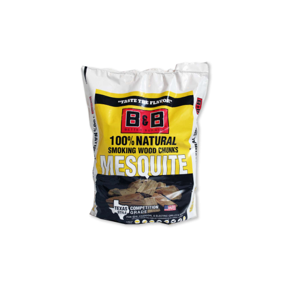 B&amp;B Charcoal Mesquite Wood Smoking Chunks 7.5 LBS - C00130-B