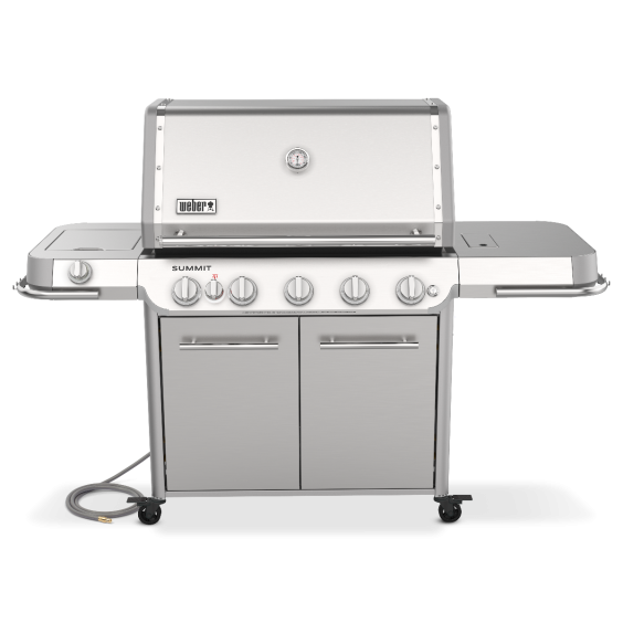 Weber Summit FS38 S 5 Burner Natural Gas BBQ Grill With Rotisserie &amp; Side Burner - 1500041