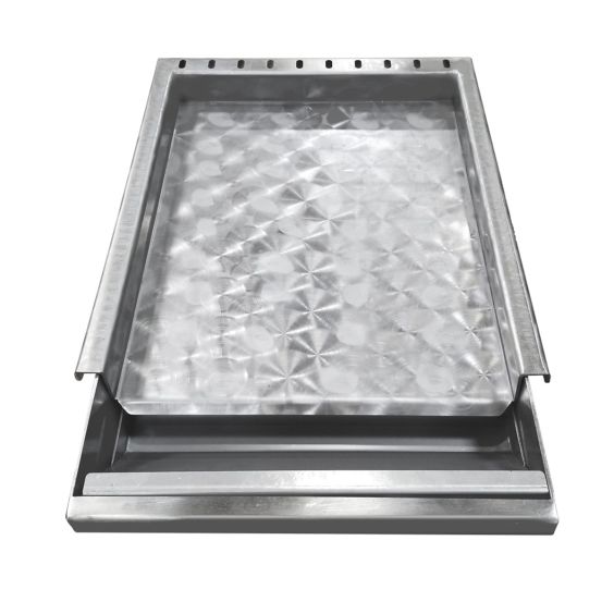 Turbo Stainless Steel Griddle - Front Angle