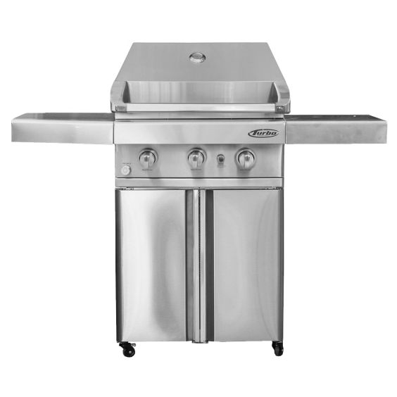 Turbo 26" 3-Burner Freestanding Natural Gas Grill - BTH2621NG / 3BRNCART