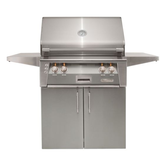 Alfresco ALXE 30-inch Freestanding Gas Grill with Sear Zone &amp; Rotisserie - Propane - Signal Grey-Gloss - ALXE-30SZC-LP-S7004