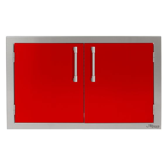 Alfresco 42-Inch Double Access Doors - Carmine Red-Gloss - AXE-42-01-S3002