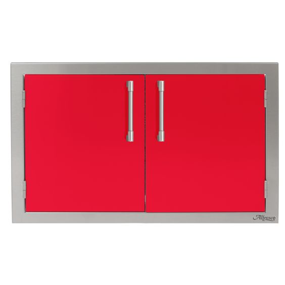 Alfresco 36-Inch Double Access Doors - Raspberry Red-Gloss - AXE-36-01-S3027