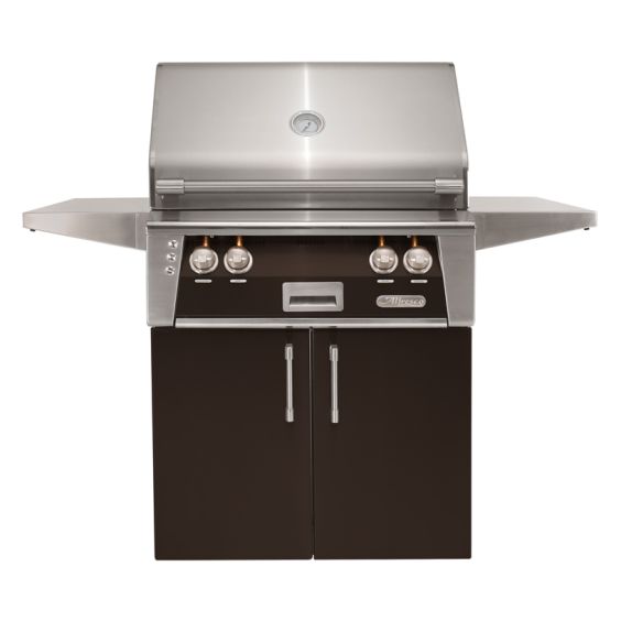 Alfresco ALXE 30-inch Freestanding Gas Grill with Sear Zone &amp; Rotisserie - Natural Gas - Jet Black-Matte - ALXE-30SZC-NG-SM9005
