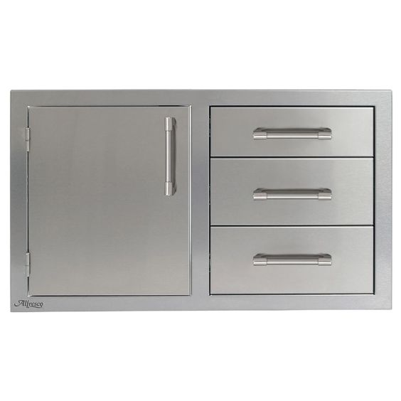 Alfresco 32" Triple Drawer and Door Combo Unit