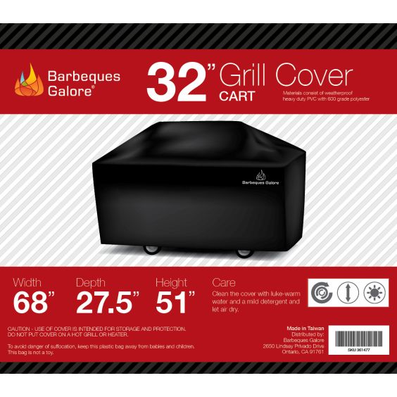 Barbeques Galore 32" Universal Cover for Freestanding Grill