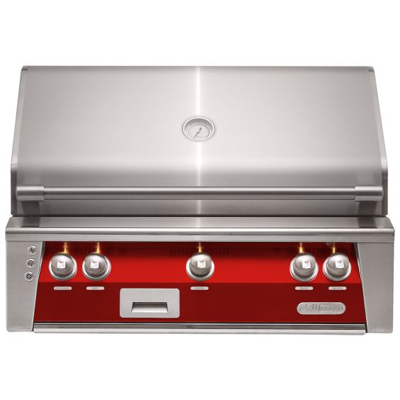 Alfresco ALXE 36-inch Built-In Gas Grill with Sear Zone &amp; Rotisserie - Propane - Carmine Red-Gloss - ALXE-36SZ-LP-S3002