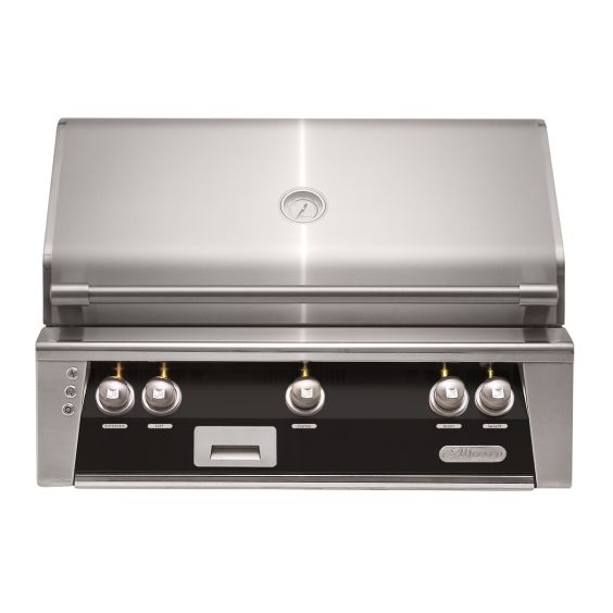 Alfresco ALXE 36-inch Built-In Gas Grill with Sear Zone &amp; Rotisserie - Natural Gas - Jet Black-Matte - ALXE-36SZ-NG-SM9005