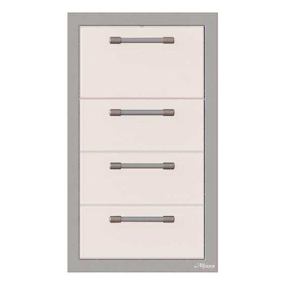 Alfresco Triple Drawer and Paper Towel Holder Combo - Signal White-Gloss - AXE-3DRTH-SC-S9003