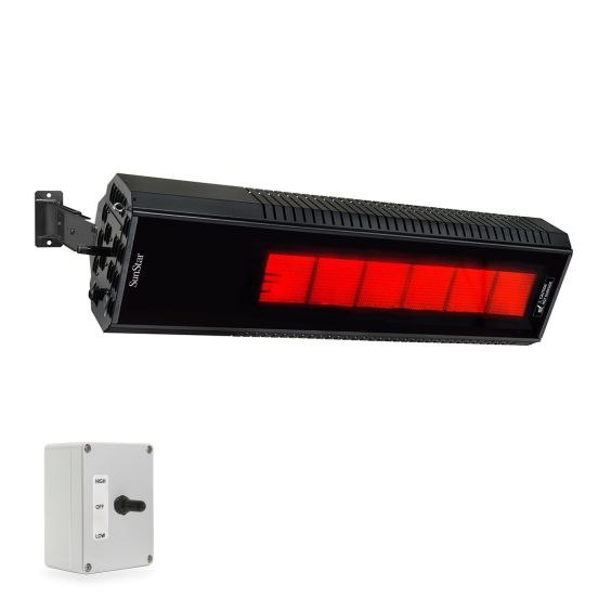 SunStar GLASS 48-Inch 50,000 BTU Natural Gas Patio Heater - 50N7 SGL1560