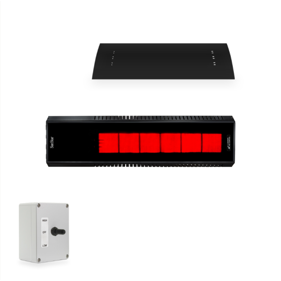 SunStar GLASS 48-Inch 50,000 BTU Propane Gas Patio Heater - 50L7 SGL0