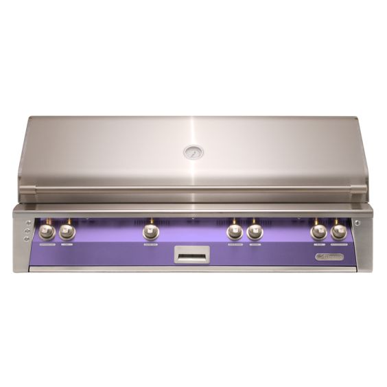 Alfresco ALXE 56-inch Built-In Jumbo Gas Grill with Sear Zone &amp; Rotisserie - Propane - Blue Lilac-Gloss - ALXE-56BFG-LP-S4005